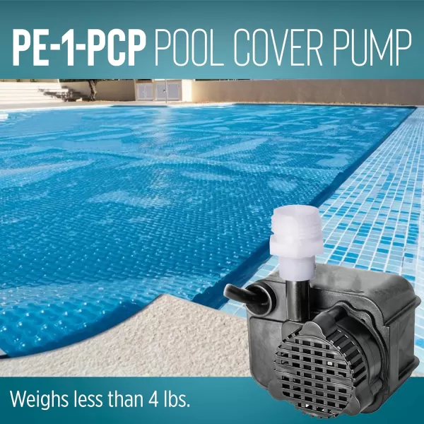 imageLittle Giant PE1PCP 115 Volt 1125 HP 170 GPH Manual Pool Cover Pump with 25 Foot Power Cord Black 518025