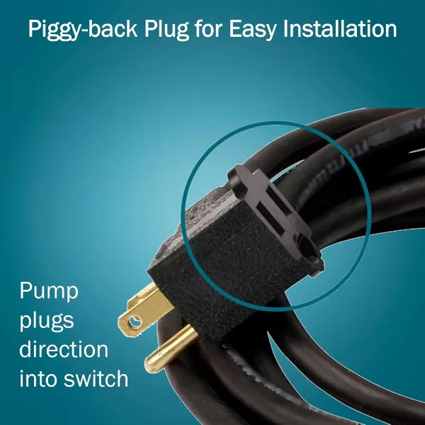 imageLittle Giant RFSN20 120250 Volts Maximum 20Amp  15 HP Pump Down Tethered Float Switch Plugless for Pond Sump Sewage or Effluent Systems 20Ft Cord Grey 59931820 Cord  115V Plug  Max 34 HP