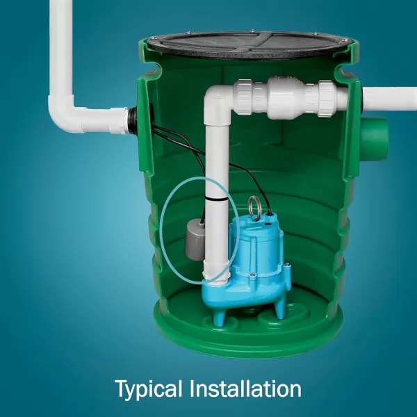 imageLittle Giant RFSN20 120250 Volts Maximum 20Amp  15 HP Pump Down Tethered Float Switch Plugless for Pond Sump Sewage or Effluent Systems 20Ft Cord Grey 59931820 Cord  115V Plug  Max 34 HP