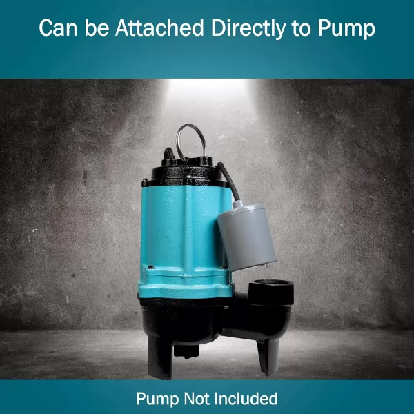 imageLittle Giant RFSN20 120250 Volts Maximum 20Amp  15 HP Pump Down Tethered Float Switch Plugless for Pond Sump Sewage or Effluent Systems 20Ft Cord Grey 59931820 Cord  115V Plug  Max 34 HP
