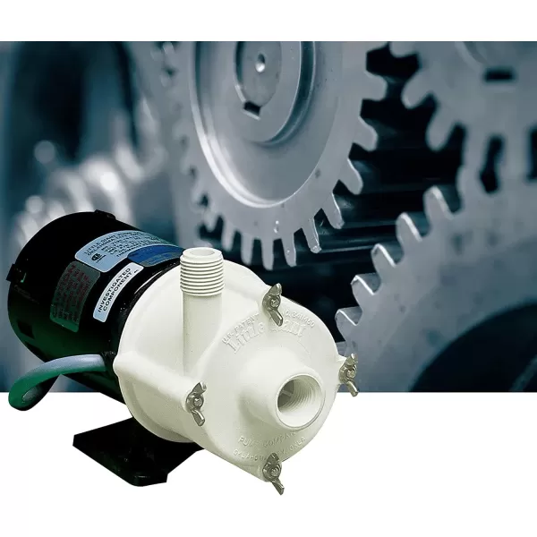 imageLittle Giant 115 Volt 125 HP 510 GPH 2MDSC NonSubmersible SemiCorrosive Chemical Magnetic Drive Pump 6Foot Cord with Plug BlackWhite 580503115 Volt  510 GPH  6ft Cord with Plug