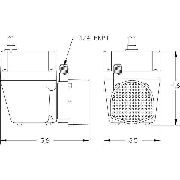 imageLittle Giant 2E38NWG InlineSubmersible 300 GPH 140 HP 115 Volt Manual Small Oilfilled Aluminum Pump with 15ft Cord Black 50237515 Ft Cord