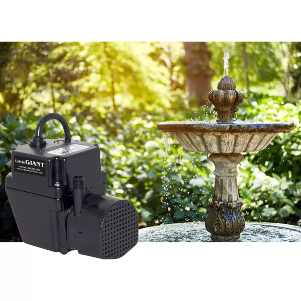 imageLittle Giant 2E38NWG InlineSubmersible 300 GPH 140 HP 115 Volt Manual Small Oilfilled Aluminum Pump with 15ft Cord Black 50237515 Ft Cord