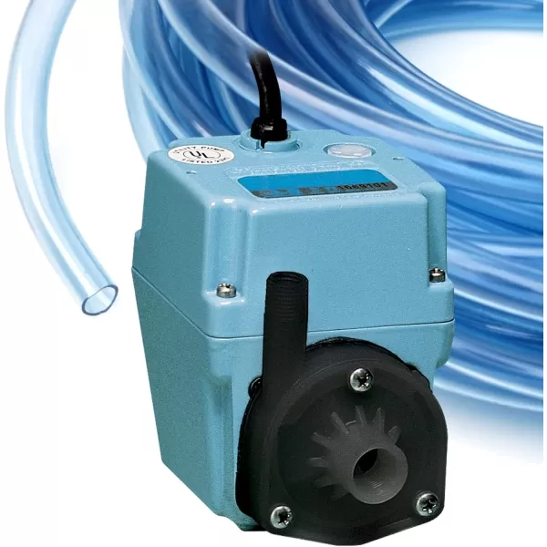 imageLittle Giant 2E38NY 230 Volt 300 GPH 140 HP Manual InlineSubmersible Small Oilfilled Aluminum Pump with 12ft Cord Plugless Blue 502216115Volt  10Ft Cord