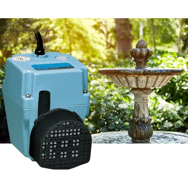 imageLittle Giant 2E38NY 230 Volt 300 GPH 140 HP Manual InlineSubmersible Small Oilfilled Aluminum Pump with 12ft Cord Plugless Blue 502216115Volt  10Ft Cord