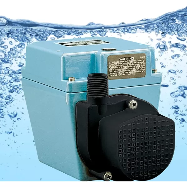 imageLittle Giant 3E12NRY 230Volt 115 HP 600 GPH OilFilled Direct Drive InLine or Submersible Pump with 12ft Cord Plugless Blue 503216