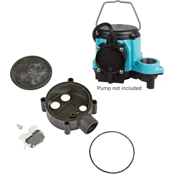 imageLittle Giant 6CIA 115 Volt 13 HP 2760 GPH Cast Iron Submersible Sump Pump with Extended Leg Kit and Integral Diaphragm Switch 10Ft Cord Blue 506162diaphragm switch  10ft cord