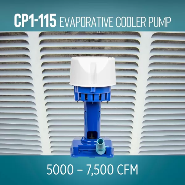 imageLittle Giant CP1230 170 HP 230 Volt 307 GPH Evaporative Cooler Pump with 6ft Cord and 3Prong Plug Blue 540015115 Volt  5000  7500 CFM