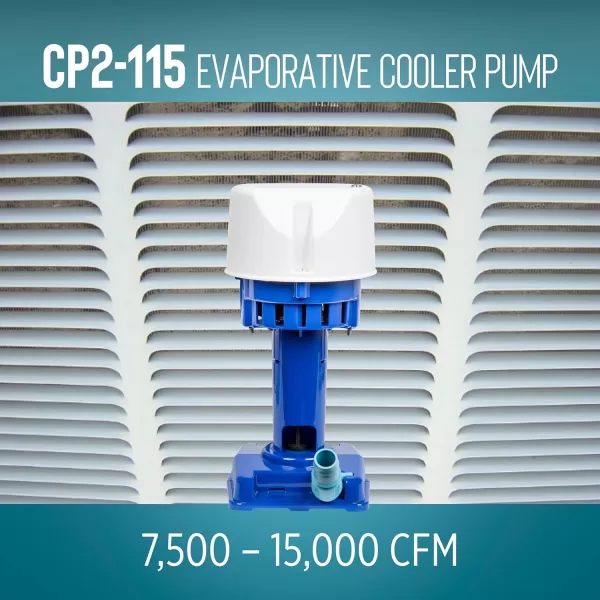 imageLittle Giant CP1230 170 HP 230 Volt 307 GPH Evaporative Cooler Pump with 6ft Cord and 3Prong Plug Blue 540015115 Volt  7500  15000 CFM