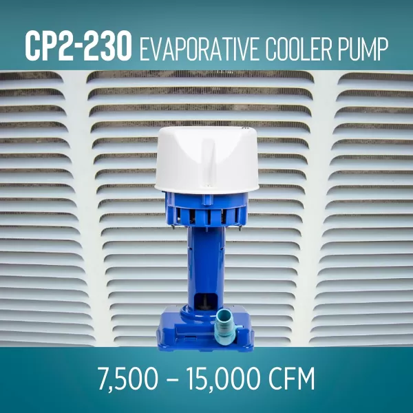 imageLittle Giant CP1230 170 HP 230 Volt 307 GPH Evaporative Cooler Pump with 6ft Cord and 3Prong Plug Blue 540015230 Volt  7500  15000 CFM