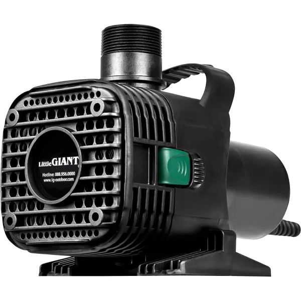 imageLittle Giant F202700 115Volt 2770 GPH Wet Rotor Pump with 20Ft Cord for ponds up to 2700 Gallons Black 5667251200 GPH