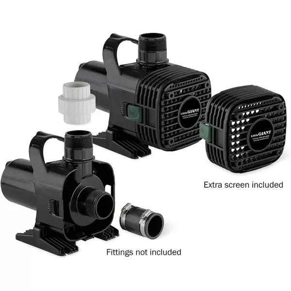 imageLittle Giant F202700 115Volt 2770 GPH Wet Rotor Pump with 20Ft Cord for ponds up to 2700 Gallons Black 5667255000 GPH