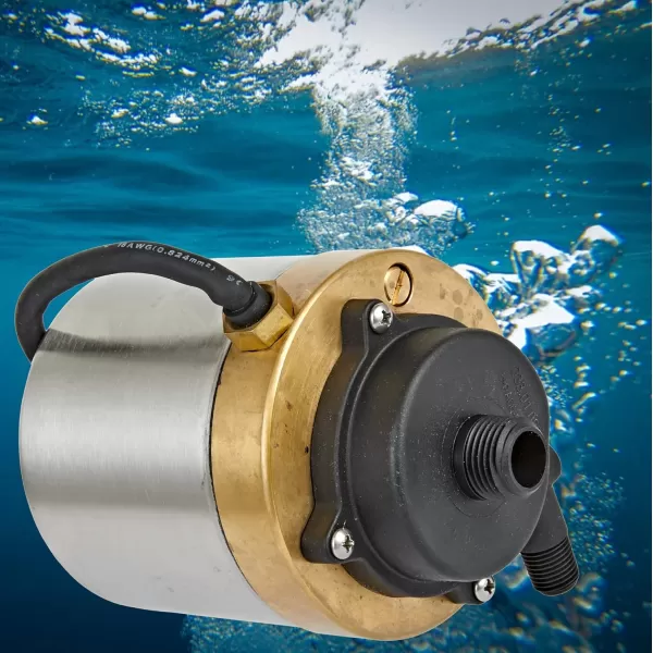imageLittle Giant MS580P6B 115 Volt 850 GPH Oilless Stainless Steel and Bronze Direct Drive Pump for Marine Air Conditioners 6Ft Plugless Cord Steel 517200003375 GPH 115 Volt
