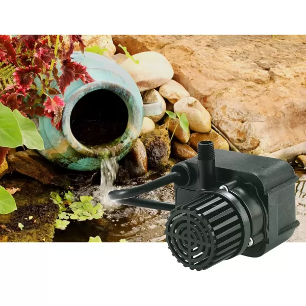 imageLittle Giant PE1FPW 115 Volt 1125 HP 170 GPH Submersible Direct Drive Fountain Pump with 15Ft Cord Black 566608115V  300 GPH  14in MNPT  15Ft Cord