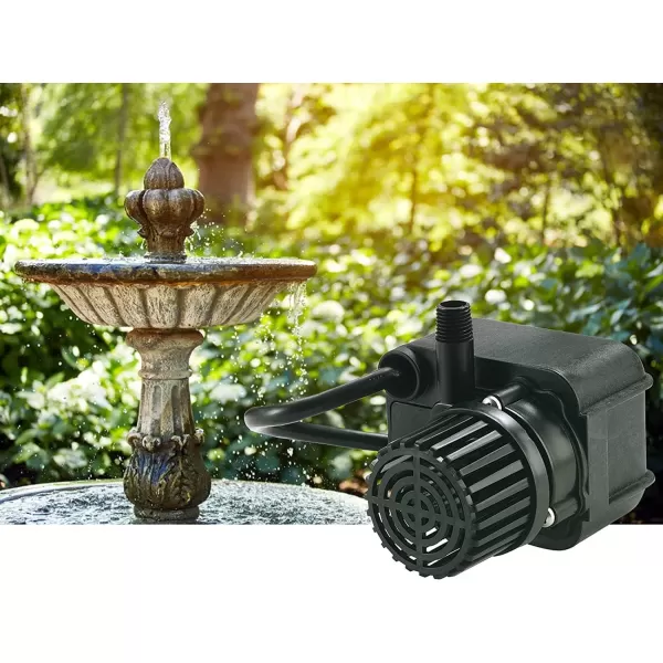 imageLittle Giant PE1FPW 115 Volt 1125 HP 170 GPH Submersible Direct Drive Fountain Pump with 15Ft Cord Black 566608115V  300 GPH  14in MNPT  15Ft Cord