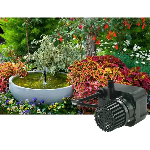 imageLittle Giant PE1FPW 115 Volt 1125 HP 170 GPH Submersible Direct Drive Fountain Pump with 15Ft Cord Black 56660815Ft Cord