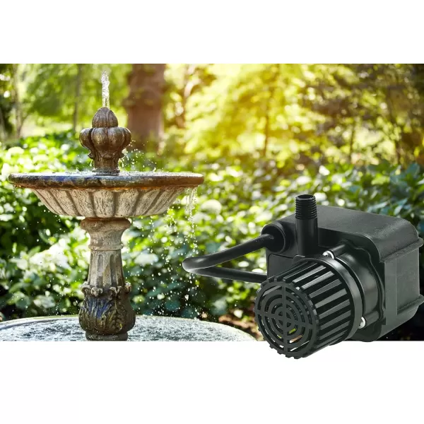 imageLittle Giant PE1FPW 115 Volt 1125 HP 170 GPH Submersible Direct Drive Fountain Pump with 15Ft Cord Black 56660815Ft Cord