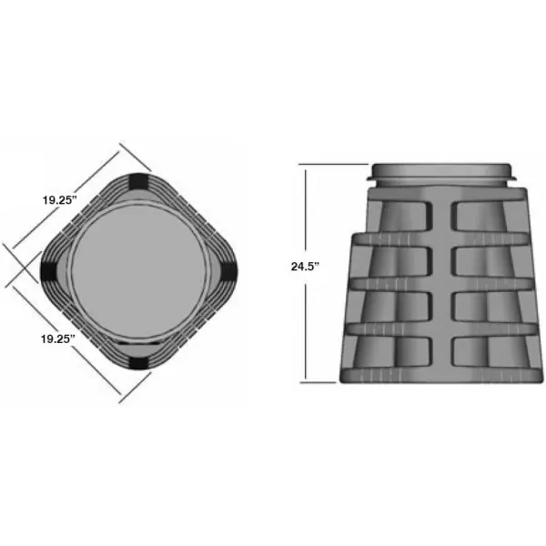 imageLittle Giant SF 31Gallon Simply Falls Pondless Disappearing Waterfall Vault 193 Inches in Diameter x 245 Inches High Black 566410