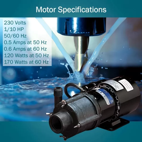 imageLittle Giant TE3MDHC 230 Volt 120 HP 585 GPH NonSubmersible Highly Corrosive Chemical Transfer Magnetic Drive Pump 6Ft Power Cord Plugless Black 581614230 Volt  840 GPH