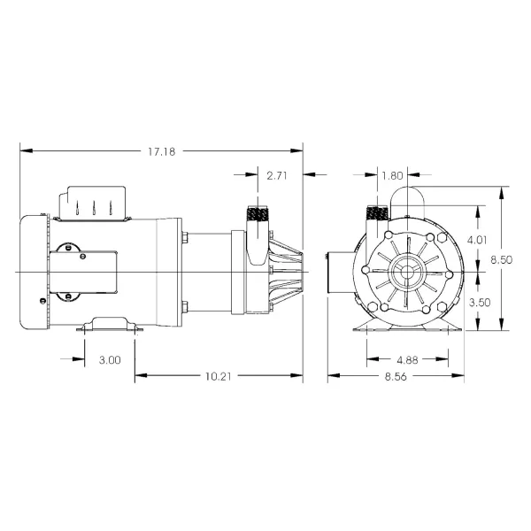 imageLittle Giant TE5MDSC 115230Volt 5060 Hz 110 HP 1200 GPH Magnetic Drive Non Submersible Mildly Corrosive Chemical Transfer Pump 6Foot Power Cord with Separate Plug BlackWhite 5845043180 GPH field wired