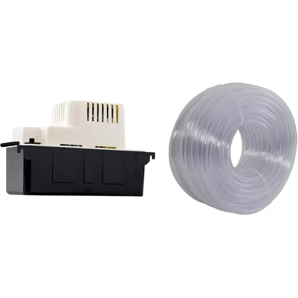 imageLittle Giant VCMA15ULST 115 Volt 65 GPH 150 HP Automatic Condensate Removal Pump with Safety Switch and Tubing BlackWhite 554415Includes Safety Switch