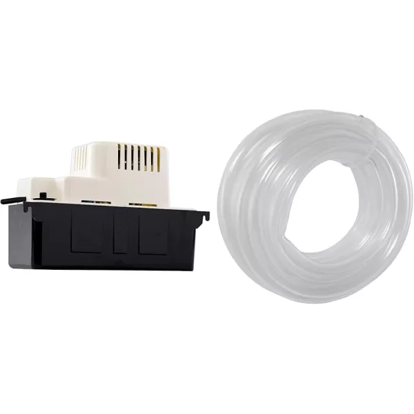 imageLittle Giant VCMA15ULST 115 Volt 65 GPH 150 HP Automatic Condensate Removal Pump with Safety Switch and Tubing BlackWhite 554415Includes Safety Switch
