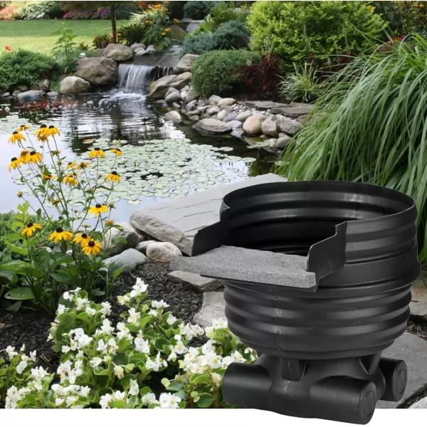 imageLittle Giant WF5 Biological Waterfall Filter for Garden and Koi Ponds Up to 5000 Gallons Black 5710105000 Gallon