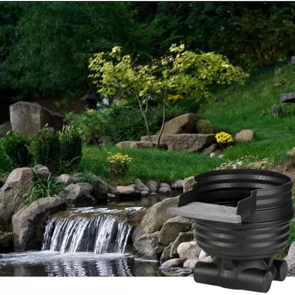 imageLittle Giant WF5 Biological Waterfall Filter for Garden and Koi Ponds Up to 5000 Gallons Black 5710105000 Gallon