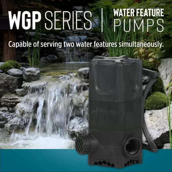 imageLittle Giant WGP95PW 115 Volt 4280 GPH Dual Discharge Direct Drive Submersible Waterfall and Pond Pump Black 5664071900 GPH 230 Watts