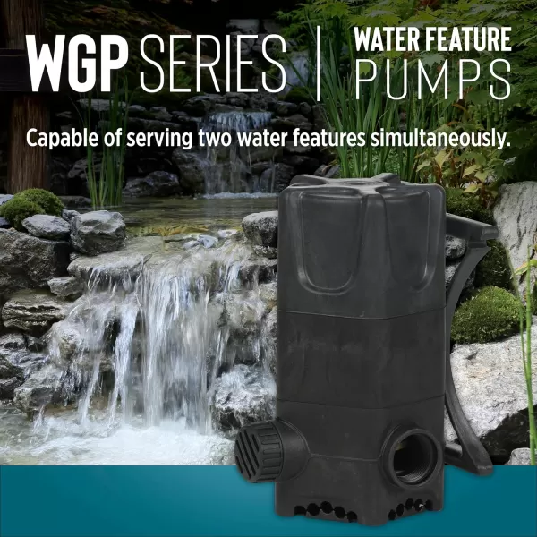 imageLittle Giant WGP95PW 115 Volt 4280 GPH Dual Discharge Direct Drive Submersible Waterfall and Pond Pump Black 5664074280 GPH 700 Watts