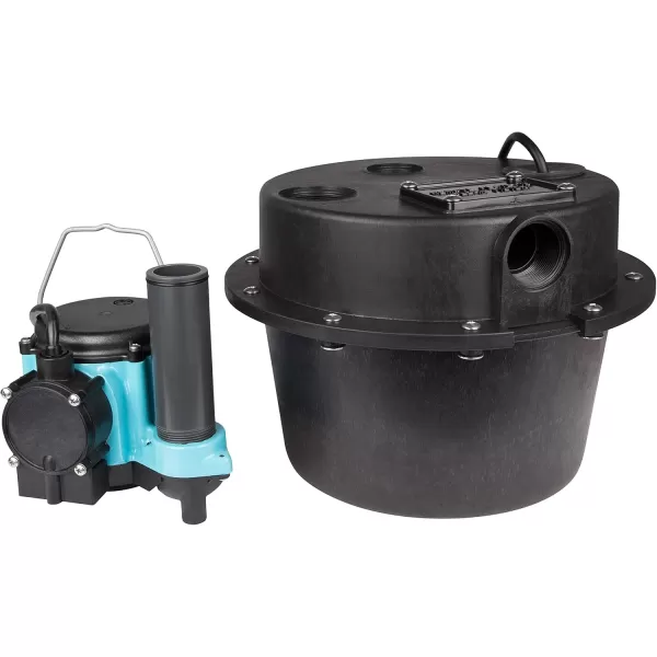 imageLittle Giant WRSC6 115Volt 13 HP 2760 GPH Compact Under Sink Drainosaur Automatic Sump PumpBasin System with 10Ft Cord BlackBlue 50606515