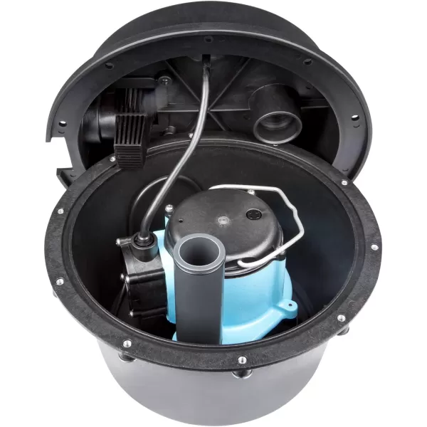 imageLittle Giant WRSC6 115Volt 13 HP 2760 GPH Compact Under Sink Drainosaur Automatic Sump PumpBasin System with 10Ft Cord BlackBlue 50606515