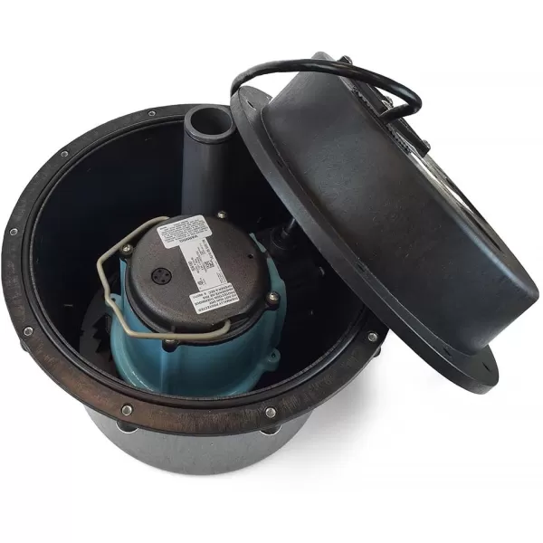 imageLittle Giant WRSC6 115Volt 13 HP 2760 GPH Compact Under Sink Drainosaur Automatic Sump PumpBasin System with 10Ft Cord BlackBlue 50606515