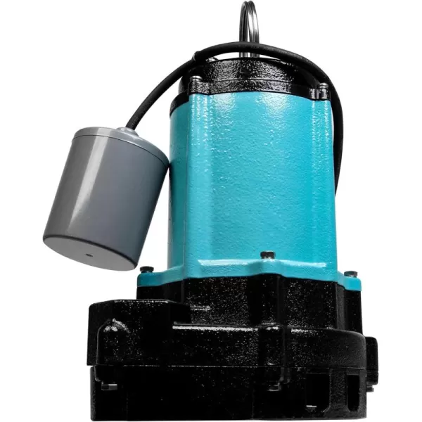 imageLittle Giant 10ECHCIM 115Volt 12 HP 3600 GPH Manual Submersible Cast Iron High Head Effluent Pump with 30Ft Cord Blue 511625Piggyback Float Switch  20 Cord