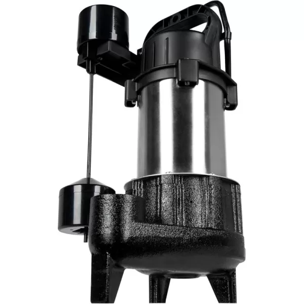 imageLittle Giant 16ECSSAV 115 Volt 1 HP 4800 GPM Sump or Light Effluent Pump with Piggyback Vertical Switch 10Ft Cord Black 14942785