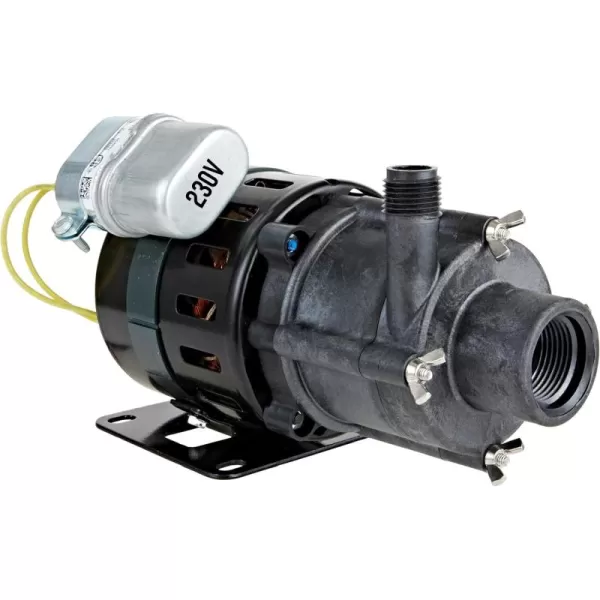 imageLittle Giant 5MDHC 115 Volt 18 HP 1050 GPH Magnetic Drive Highly Corrosive Chemical Transfer Pump 6Ft Cord with Plug Black 583603230V  1050 GPH  Plugless