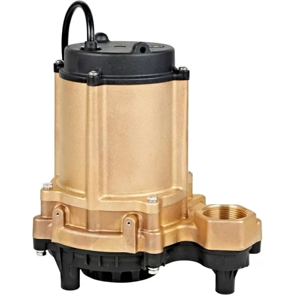 imageLittle Giant 6ECCBASFS 115 Volt 13 HP 3180 GPH Automatic Epoxy Impregnated Cast Bronze Sump Pump for SaltyBriny Water Conditions with SnapAction Switch 20Ft Cord Bronze 506811Bronze  Manual  20 Cord