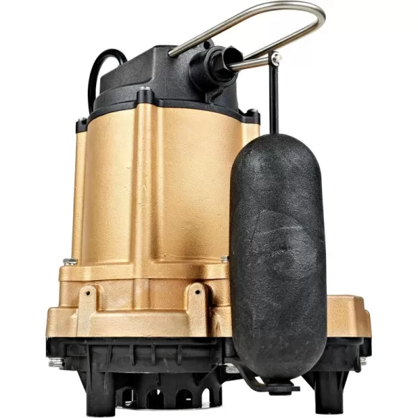 imageLittle Giant 6ECCBASFS 115 Volt 13 HP 3180 GPH Automatic Epoxy Impregnated Cast Bronze Sump Pump for SaltyBriny Water Conditions with SnapAction Switch 20Ft Cord Bronze 506811Bronze  SnapAction Float  20 Cord