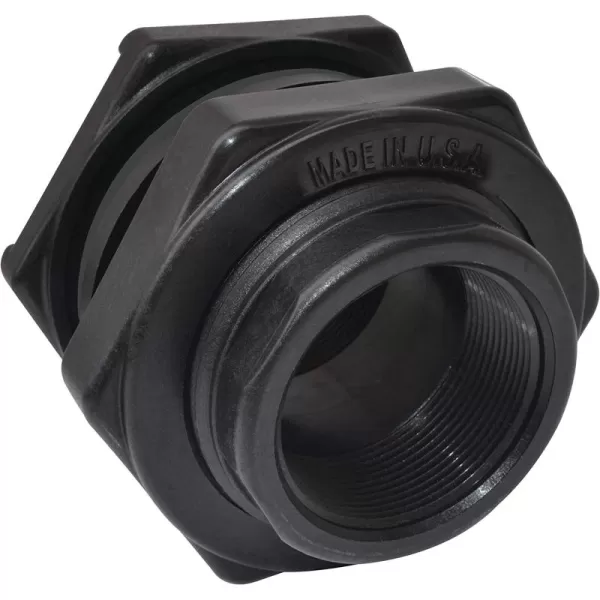 imageLittle Giant ADBH2 Bulkhead Fitting Suitable for Ponds 2Inch FNPT Black 566257