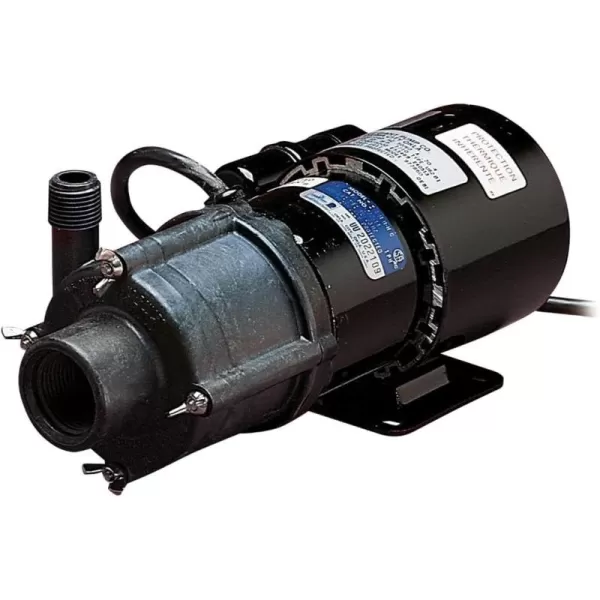 imageLittle Giant TE3MDHC 230 Volt 120 HP 585 GPH NonSubmersible Highly Corrosive Chemical Transfer Magnetic Drive Pump 6Ft Power Cord Plugless Black 581614230 Volt  840 GPH