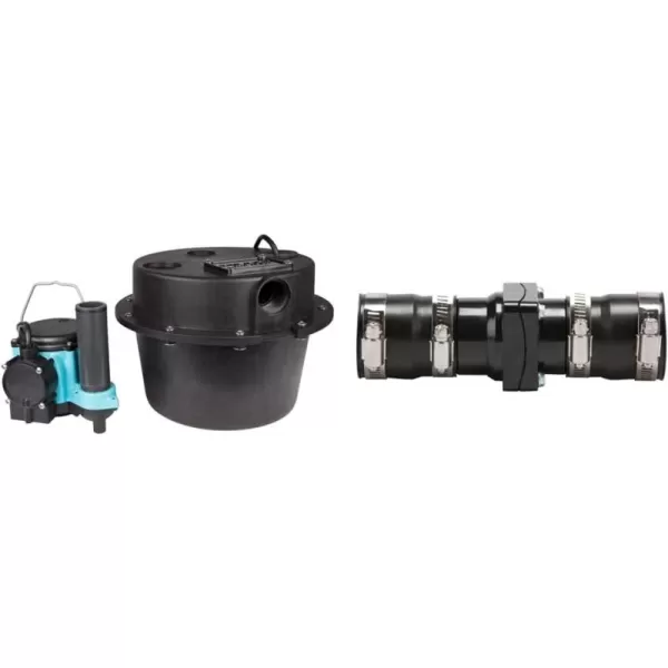 imageLittle Giant WRSC6 115Volt 13 HP 2760 GPH Compact Under Sink Drainosaur Automatic Sump PumpBasin System with 10Ft Cord BlackBlue 50606515