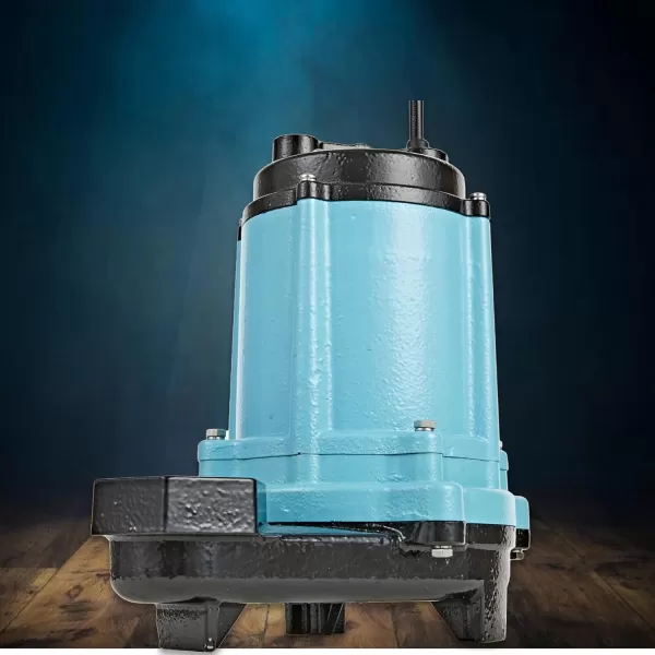 imageLittle Giant 12ECIM 115 Volt 12 HP 3000 GPH Cast Iron Manual Submersible Effluent Pump with 20Ft Cord Blue 512001