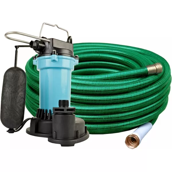 imageLittle Giant 55ASPA 115Volt 2100 GPH 14 HP Automatic Aluminum Sump Pump with SnapAction Float Switch and 10Ft Cord Blue or Black 505702