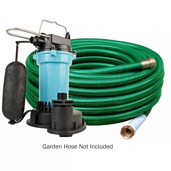 imageLittle Giant 55ASPA 115Volt 2100 GPH 14 HP Automatic Aluminum Sump Pump with SnapAction Float Switch and 25Ft Cord Blue or Black 505703