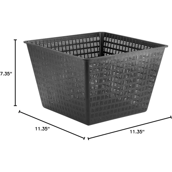 imageLittle Giant 566556 UPB1212PW Square Aquatic Plant Basket for Ponds 1135 inches Square x 735 inches high Black 5665561135