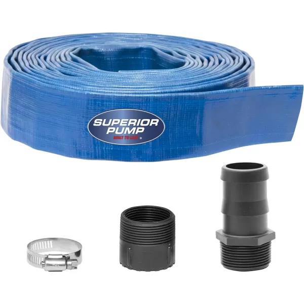 imageLittle Giant 6CIMR 115Volt 13 HP 2750 GPH Manual Submersible SumpUtility Pump with 25Ft Cord Blue 506274Pump  Hose Kit