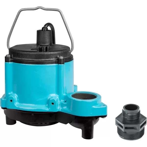 imageLittle Giant 6CIMR 115Volt 13 HP 2750 GPH Manual Submersible SumpUtility Pump with 25Ft Cord Blue 506274Pump  Hose Kit