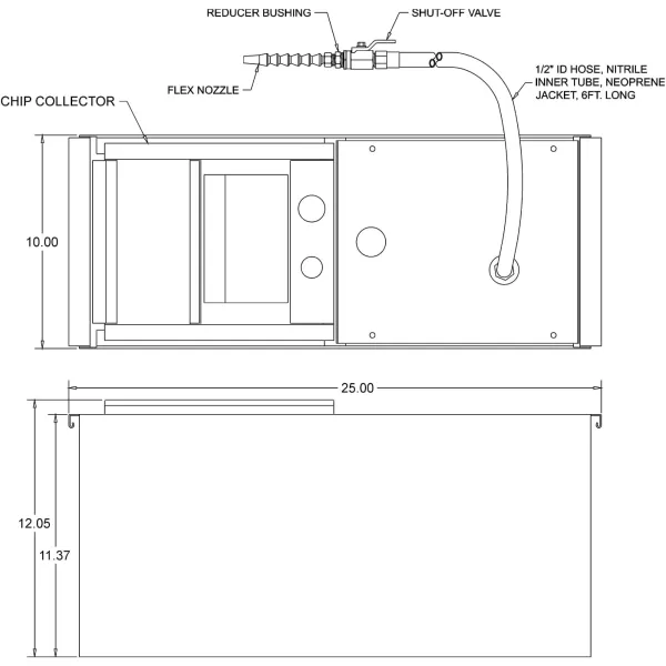 imageLittle Giant MCT10 Stainless Steel Machine Tool Coolant Tank no Pump Blue 560300