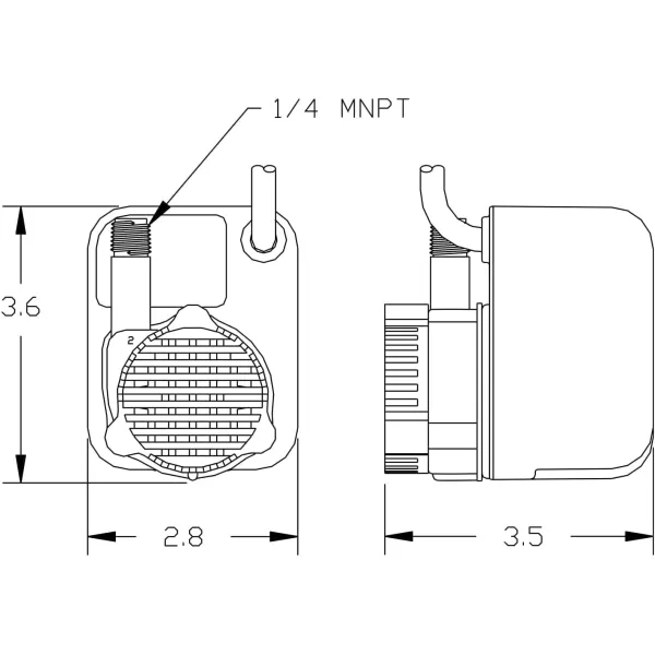 imageLittle Giant PE1H 115Volt 1125 HP 170 GPH Epoxy Encapsulated Small Submersible Direct Drive Pump with Hooded Volute 6 Ft Cord Black 518203Pump with Flow Control Valve