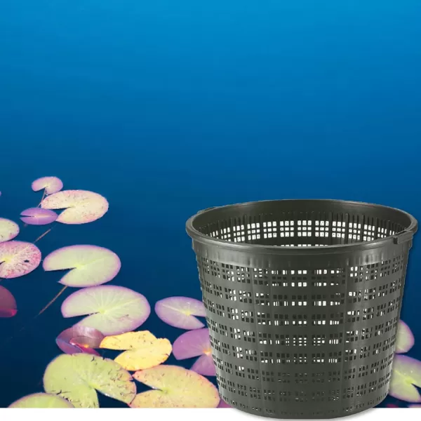 imageLittle Giant UPBR9PW Round Aquatic Plant Basket for Ponds 93 inches in Diameter x 520 inches high Black 566553